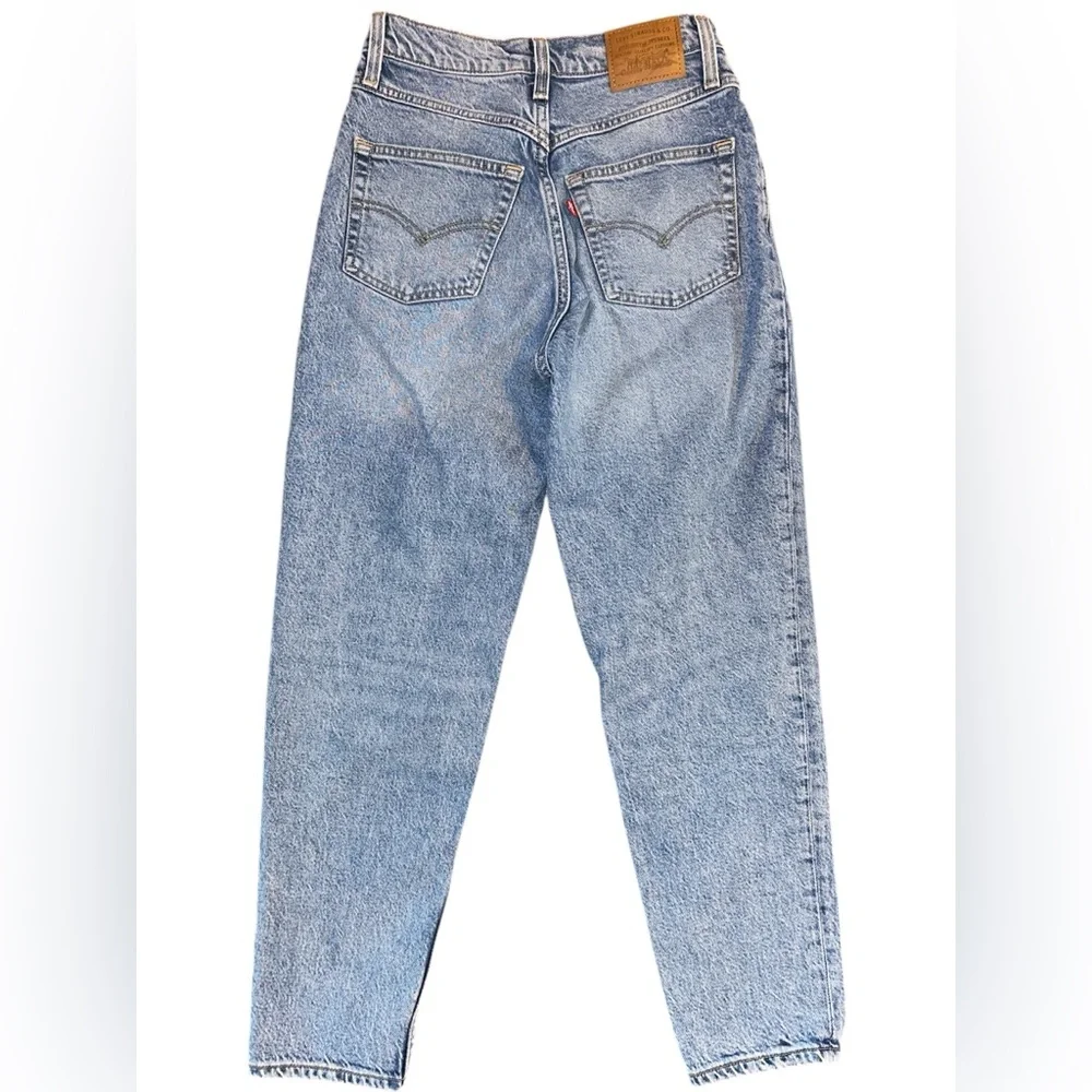 Levi's Blue Cropped Ankle Jeans Relaxed Fit 80’s Mom Jean - Picture 4 of 5